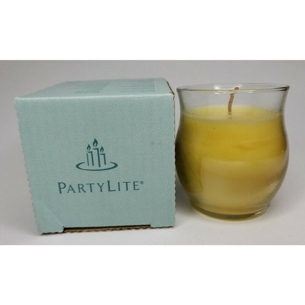 PartyLite Mini Barrel Glass‎ Jar Candle 3.7oz Iced Green Lime Tea P6D/G33176